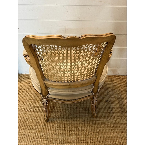 58 - A French style Louis chair with a cane back