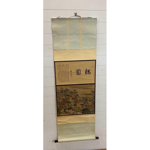 666 - Three wall hanging 19th Century scrolls of Koran poems written in Chinese characters