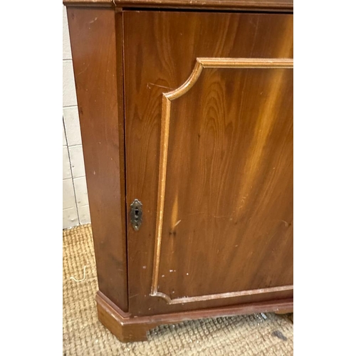 67 - A glazed corner cabinet with cupboard under