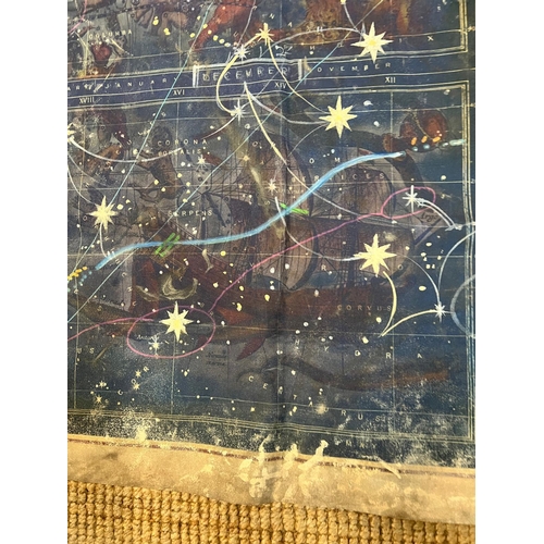 672 - A constellation and star wall hanging 210cm x 130cm