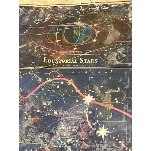 672 - A constellation and star wall hanging 210cm x 130cm