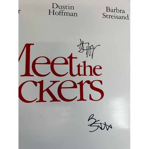 675 - A film poster for the film “Meert The Fockers” signed by cast members including Barbra Streisand, Ro... 