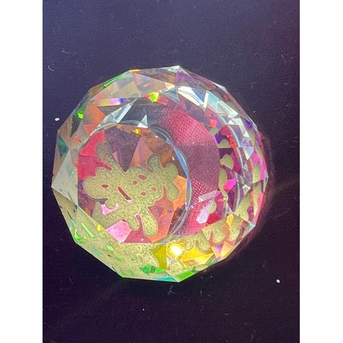 687 - Three Swarovski crystal paper weights, boxed