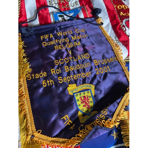 715 - Official international football pennants, formerly the property of a FA and UEFA delegate