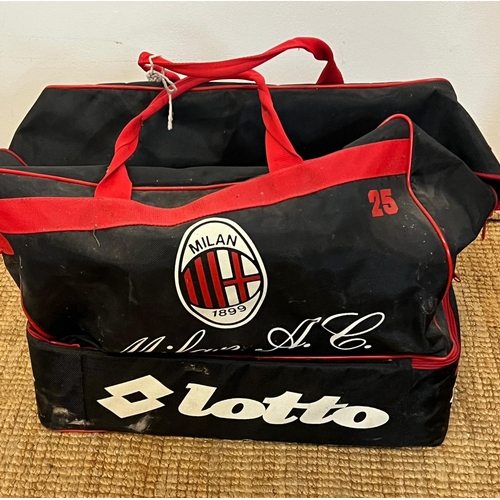 720 - A vintage A.C Milan sports bag, formerly the property of a FA and UEFA delegate