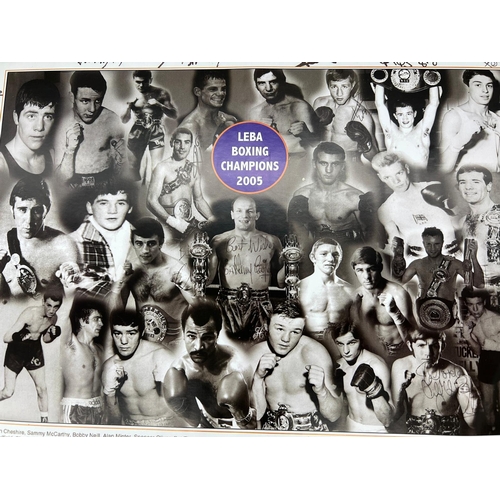 729 - London ex-boxers association signed poster including Sir Henry Cooper, Dave , Boy, Green etc