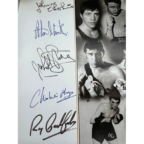 729 - London ex-boxers association signed poster including Sir Henry Cooper, Dave , Boy, Green etc