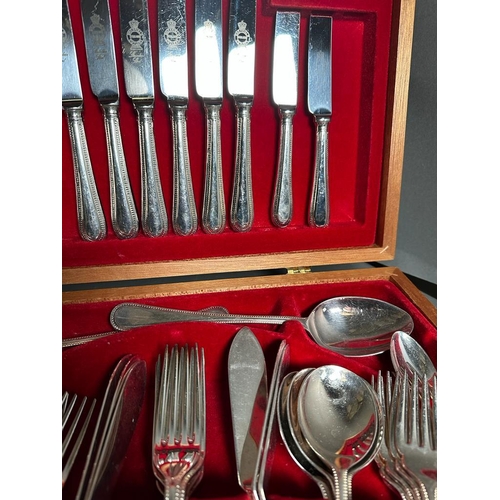 745 - Two part canteens of stainless stell cutlery, knives, forks, spoons etc