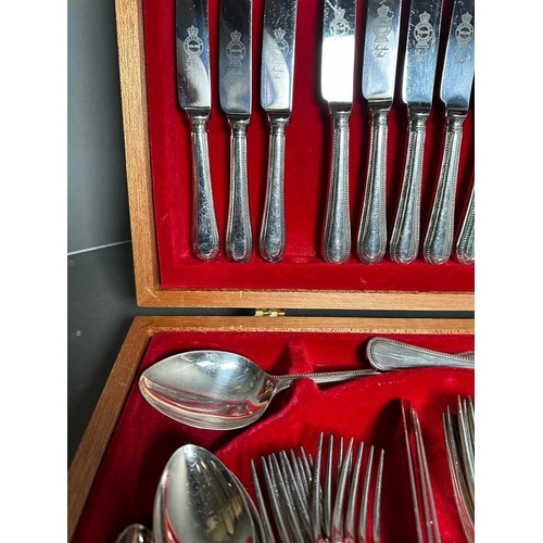 745 - Two part canteens of stainless stell cutlery, knives, forks, spoons etc