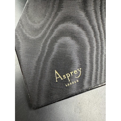 758 - A black leather photographic frame by Asprey of London AF