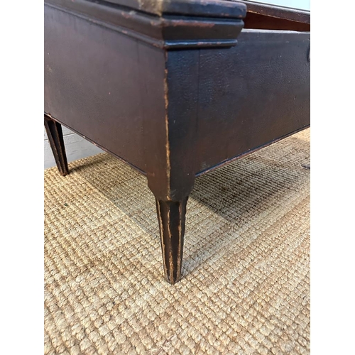 78 - A mahogany desk top with hinged lid revealing storage and pigeon holes (H48cm W63cm D58cm)