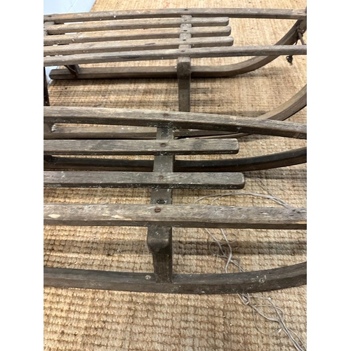 784 - Two vintage Bentwood sledges