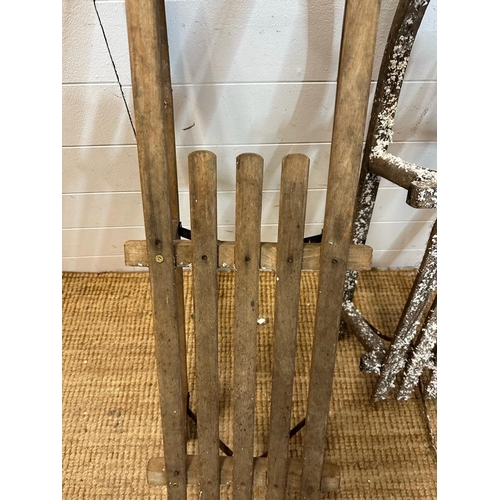 785 - Two vintage Bentwood sledges