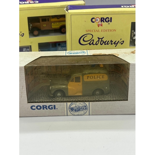 800 - Two Cadburys boxed Diecast and one boxed Corgi Diecast van