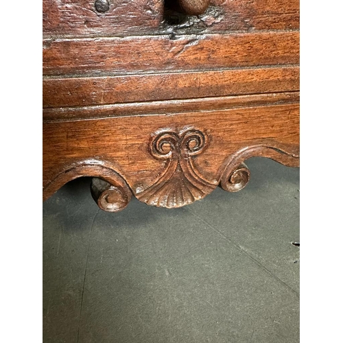 84 - A small mahogany desk top two over one chest of drawers (H32cm W32cm D23cm)