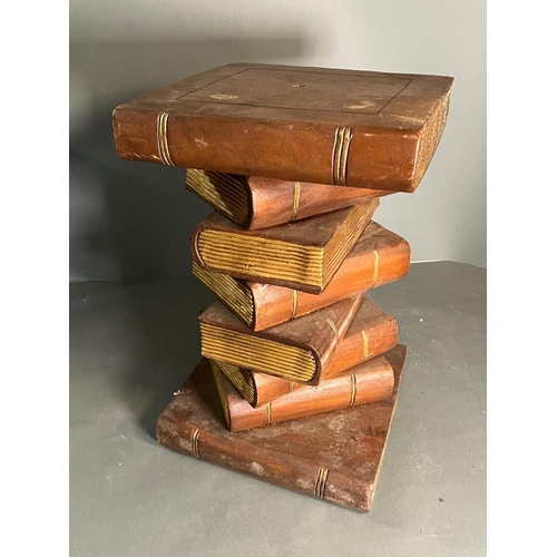 96 - A side table in the form of a stack of books (H50cm Sq32cm)