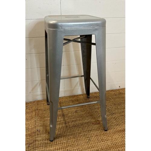 99 - A set of four metal Bistro stools