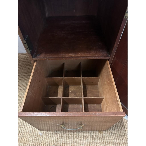 106 - A Victorian mahogany breakfront pedestal sideboard, comprising of central drawers flanked by cupboar... 