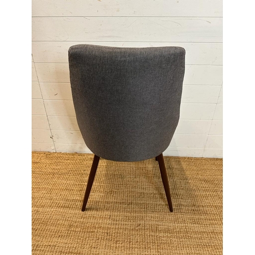 122 - A contemporary grey upholstered office chair on splayed legs