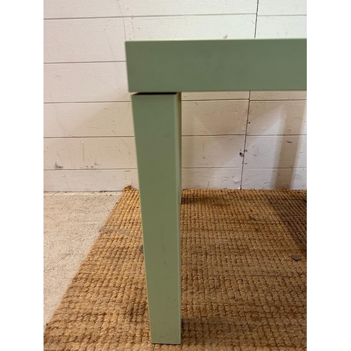 133 - A mint green Ikea side table (H46cm W55cm D55cm)