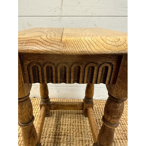 161 - A vintage oak stool or side table (H41cm)