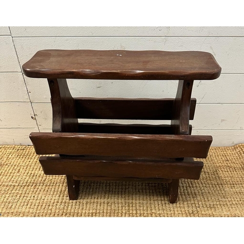 175 - An oak magazine rack