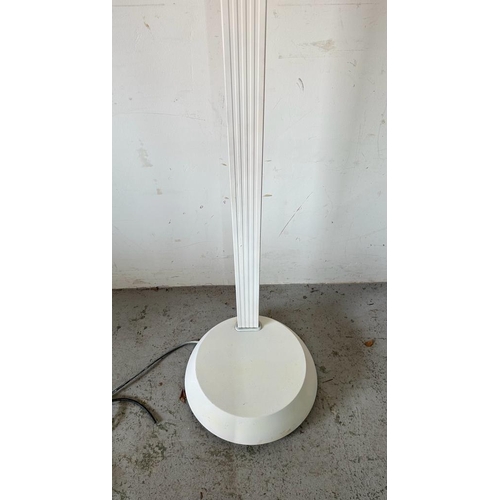 221 - A Thorn Elm white uplighter floor lamp (Height 180cm)