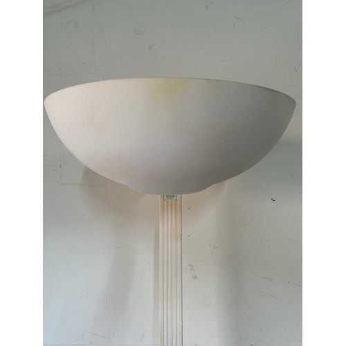 221 - A Thorn Elm white uplighter floor lamp (Height 180cm)