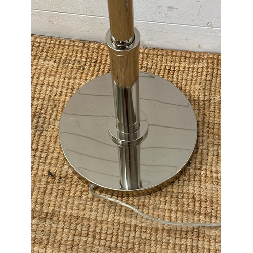 228 - An Art Deco style chrome floor standing uplighter (H180cm)