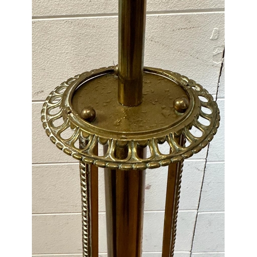 239 - An Edwardian brass standard lamp (H145cm)