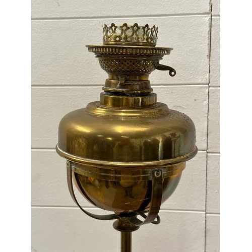 239 - An Edwardian brass standard lamp (H145cm)