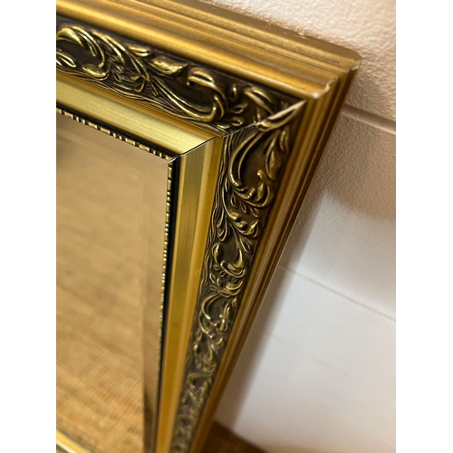 258 - A gilt framed mirror 72cm x 102cm