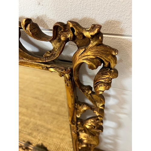 268 - A French rococo giltwood wall mirror 69cm x 92cm