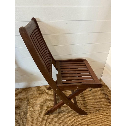 273 - A set of six Mayfair foldable wooden garden chairs