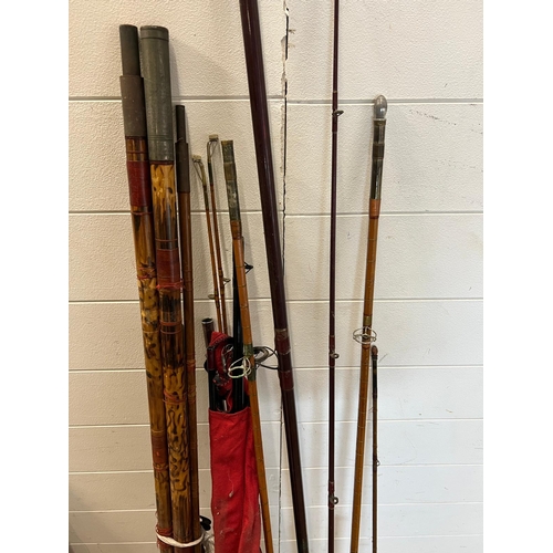 292 - A selection of spilt cane rods