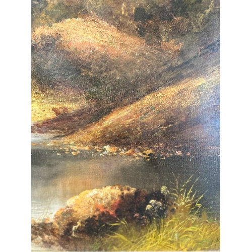 324 - A landscape of a Scottish highland scene signed lower left F.E Jameson