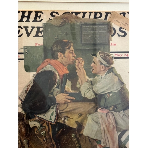 325 - A framed front cover of The Saturday Evening Post by Norman Rockwell dated May 23 1930