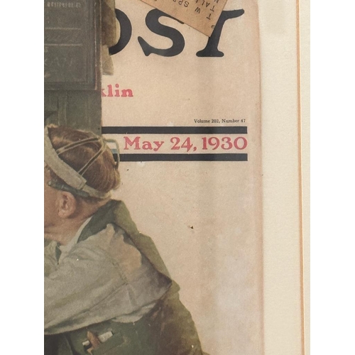 325 - A framed front cover of The Saturday Evening Post by Norman Rockwell dated May 23 1930