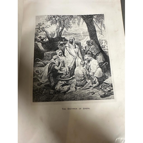 332 - Family Bible for the Gaunt Family listing births, deaths and marriages from the late 1800's, embosse... 