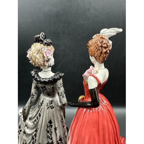 352 - Coalport porcelain figure 'Venetian Masked Ball' in original box and with certificate 144/750