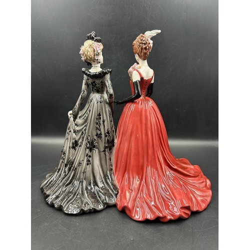 352 - Coalport porcelain figure 'Venetian Masked Ball' in original box and with certificate 144/750