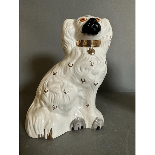 353 - Pair of Staffordshire china dogs