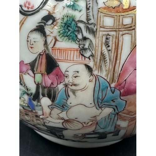 364 - A Chinese Famille rose tea pot