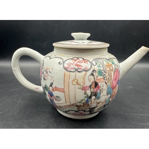 364 - A Chinese Famille rose tea pot