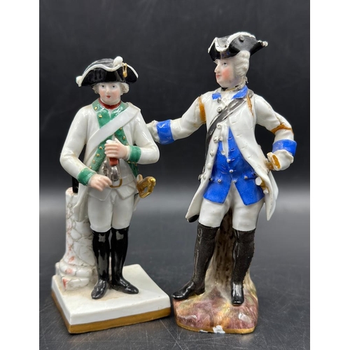 368 - A selection of AF Meissen porcelain military figures