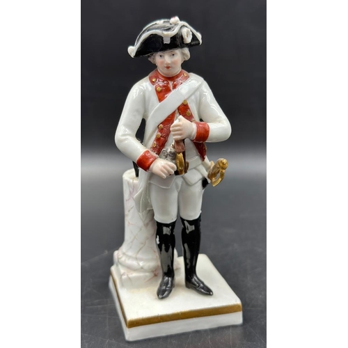 368 - A selection of AF Meissen porcelain military figures