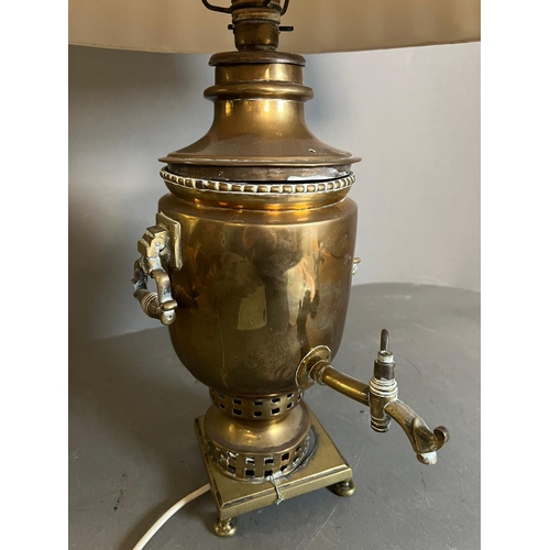 403 - A brass samovar table lamp AF