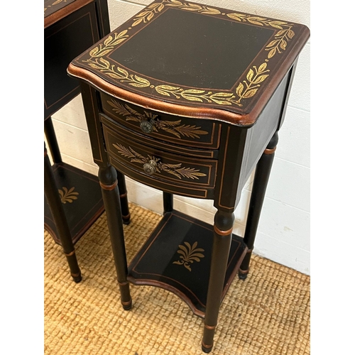 44 - A pair of reproduction Regency style side tables (H66cm Sq26cm)