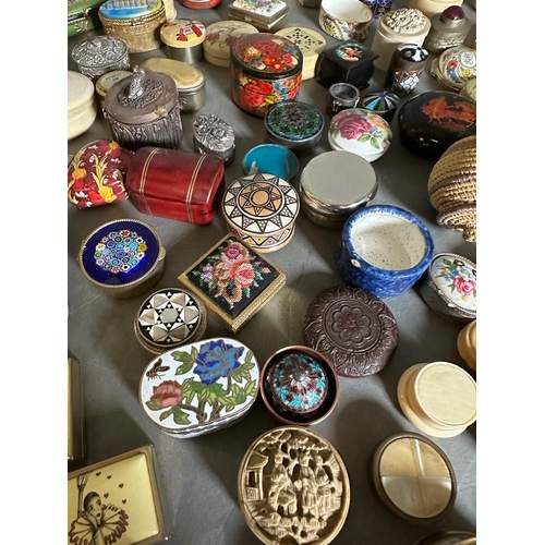 455 - A large selection of pill boxes various makers