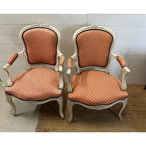 47 - A pair of Louis style arm chairs